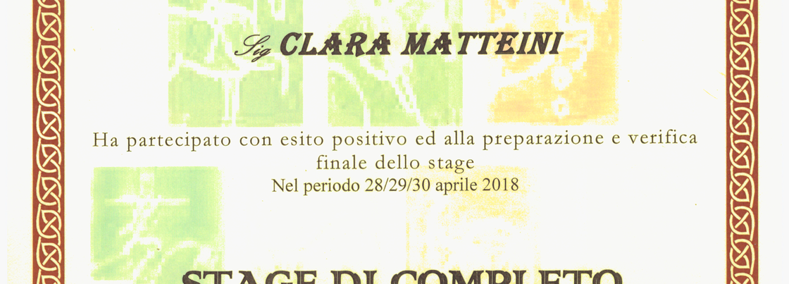 Attestato FISE CLARA MATTEINI